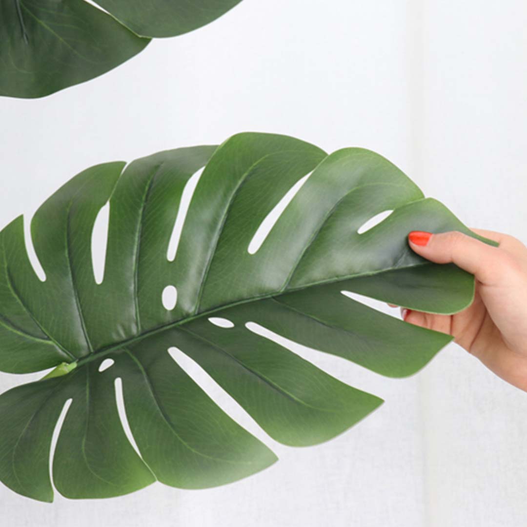 113cm Artificial Turtle Back Plant- leaf blade close up