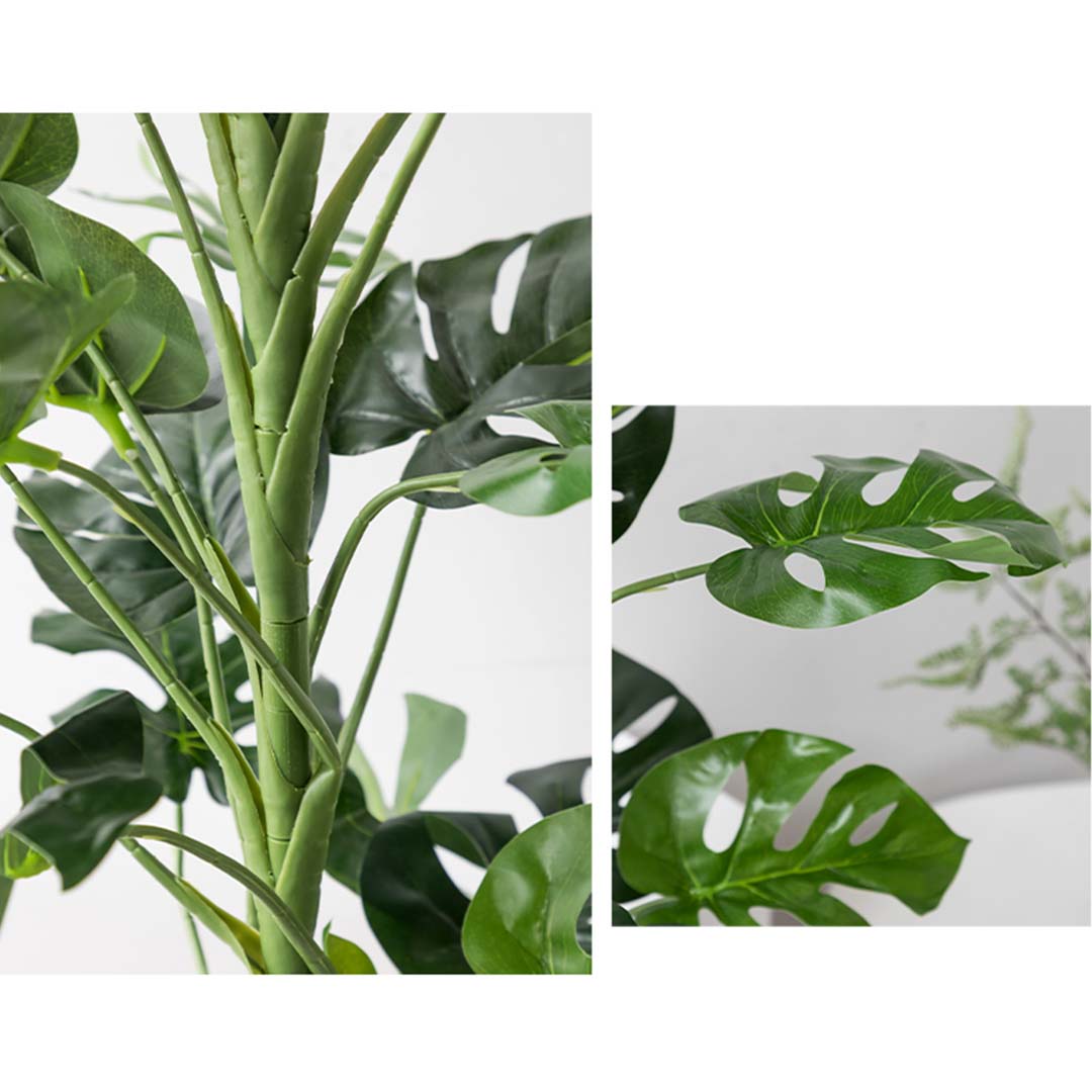 120cm Artificial Turtle Back Plant- stem and leaves close up