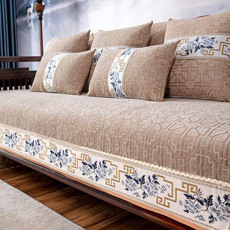 All-inclusive Full Covered Stain-resistant Leather Light Luxury Sofa Cushion