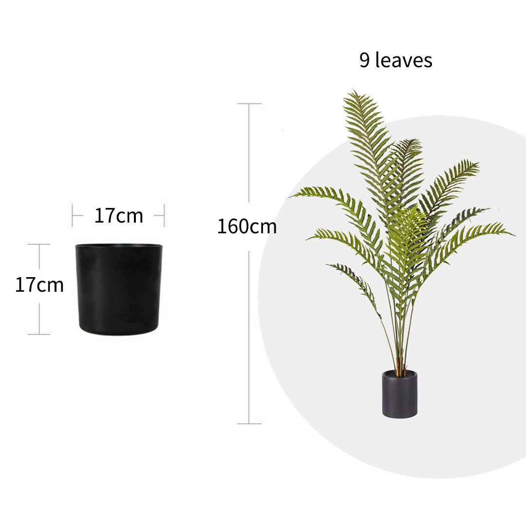 160cm Artificial Rogue Areca Palm Tree with 9 leaves and 180 cm height