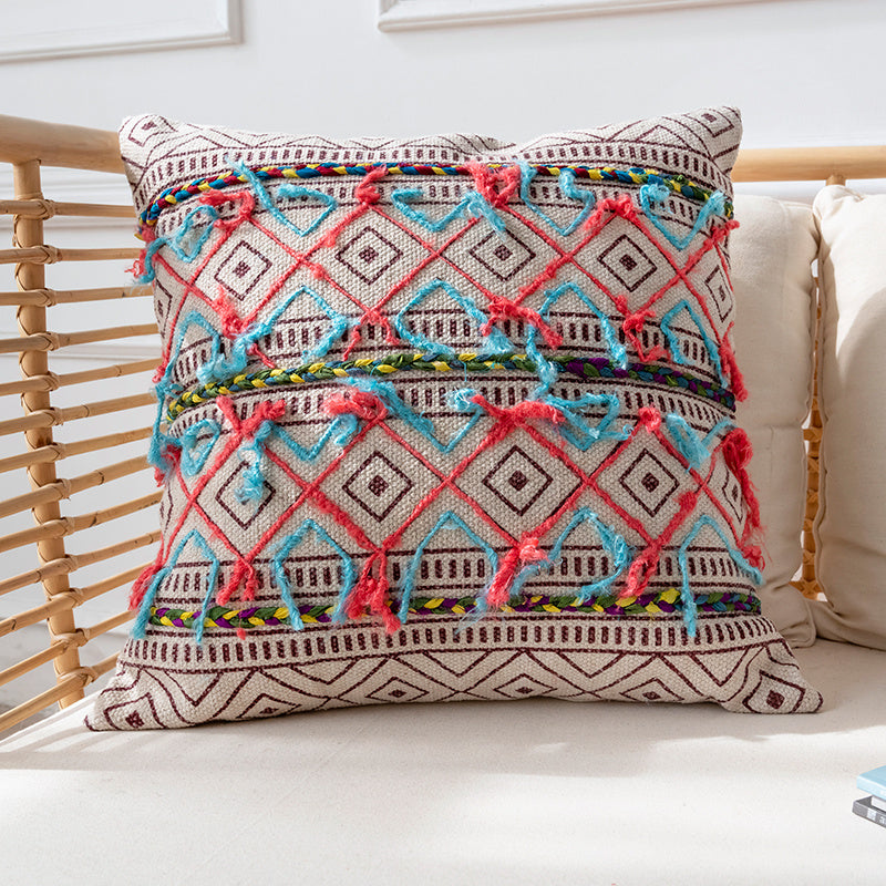 Bohemian Hand-printed Throw Pillow