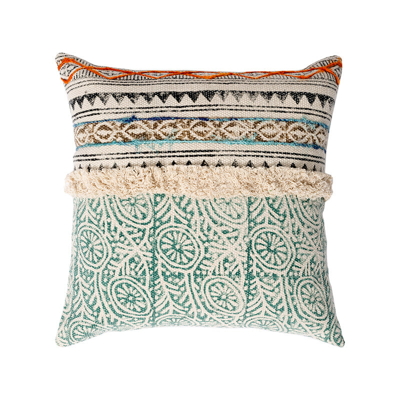 Bohemian Hand-printed Throw Pillow