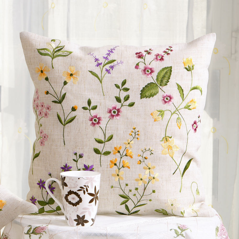 Pastoral Style Fashion Embroidery Pillow