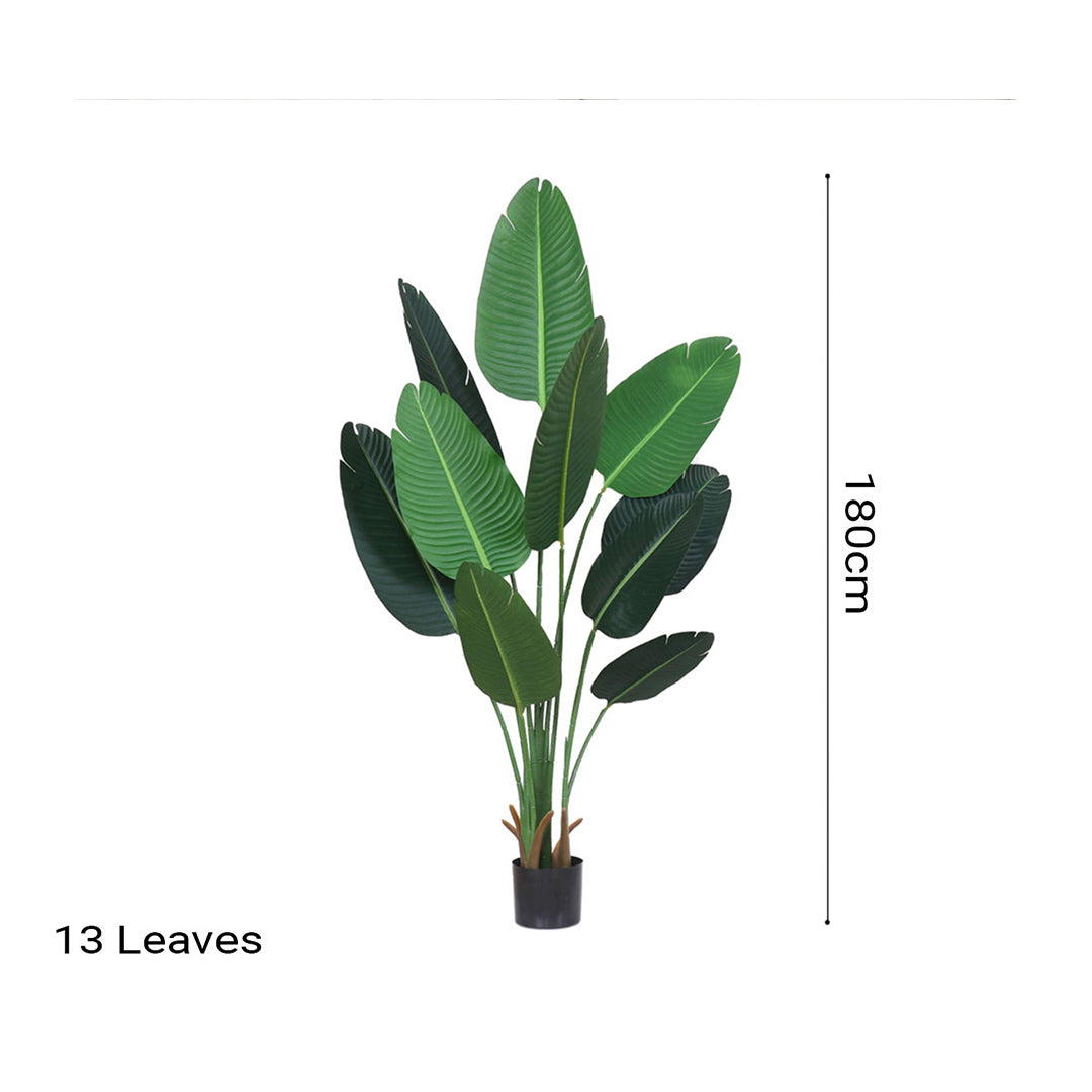 180cm Green Artificial Indoor Nordic Wind Traveler Banana Plant- 13 leaves and 180cm height