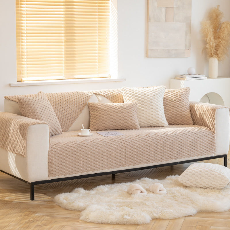 Plush Non-slip Sofa Cover