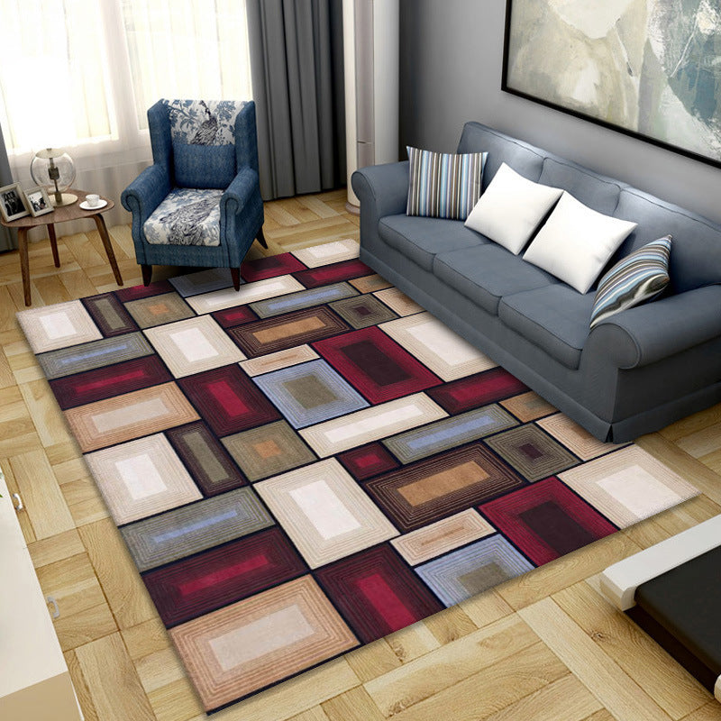 Geometric print carpets