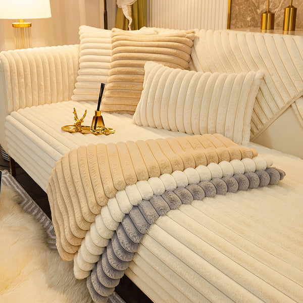 High-grade Plush Winter Sofa Cover