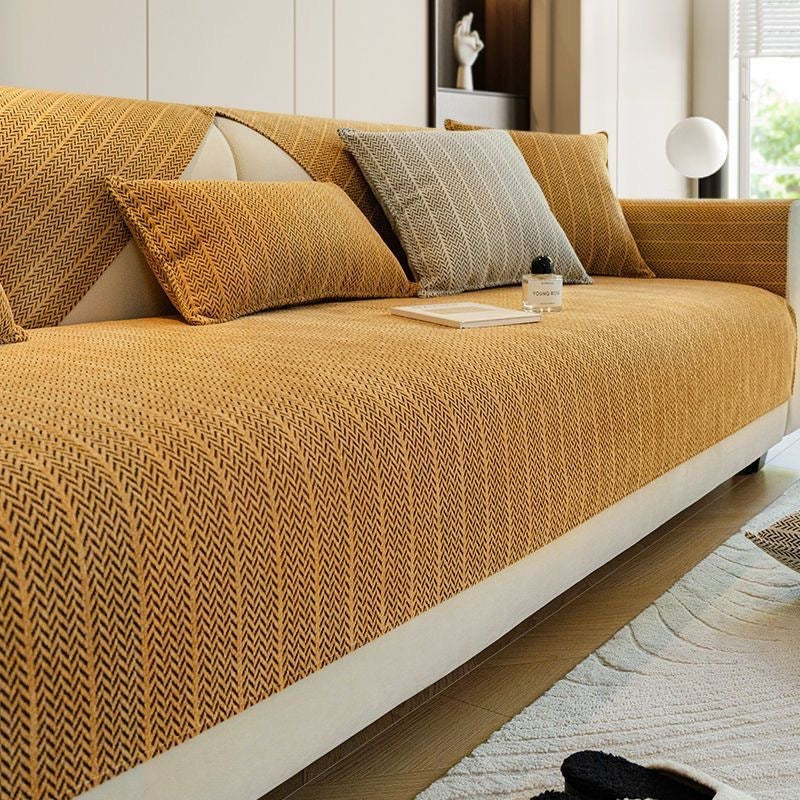 StrioLuxe Chenille Non-Slip Sofa Cushion Cover