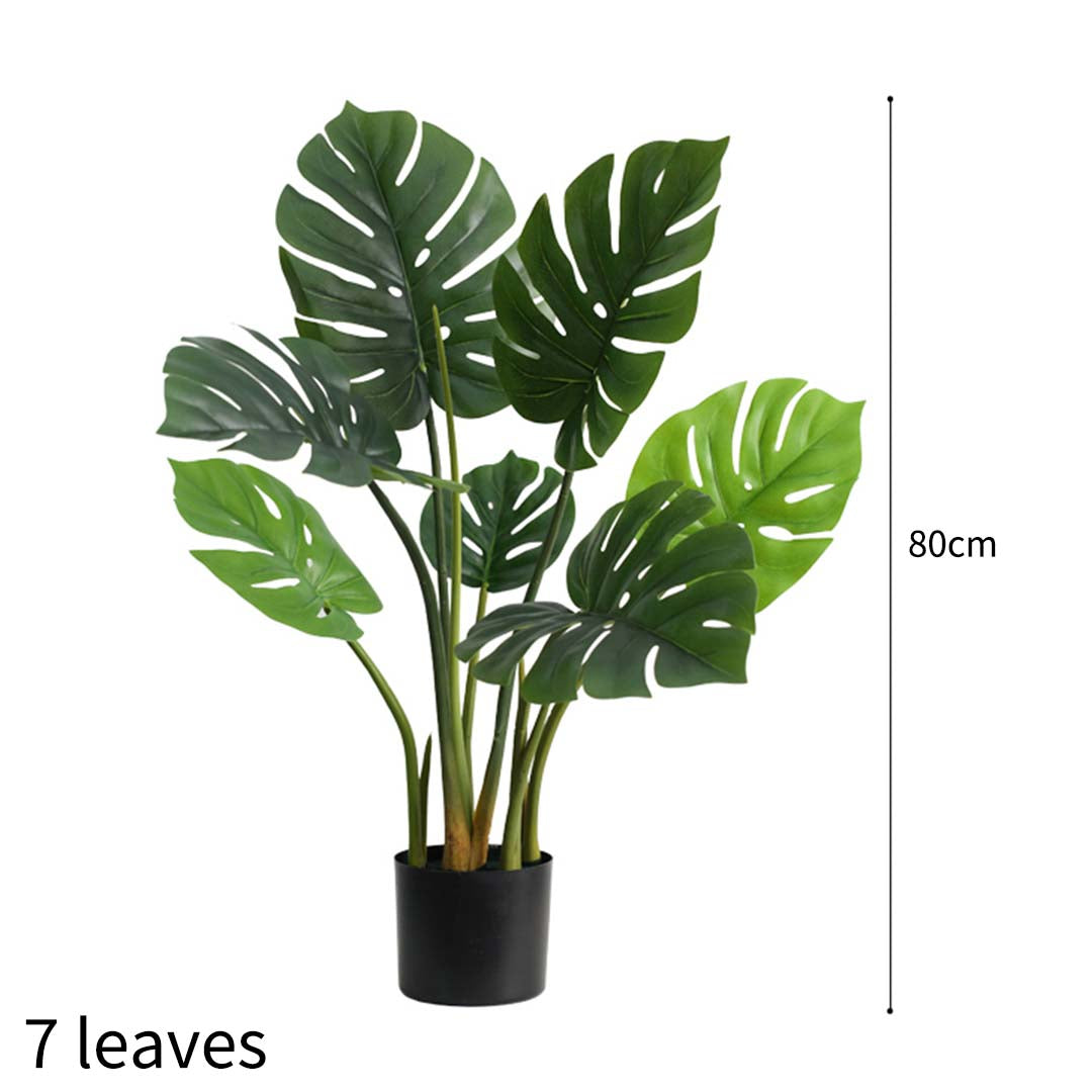 80cm Artificial Turtle Back Plant has 7 leaves