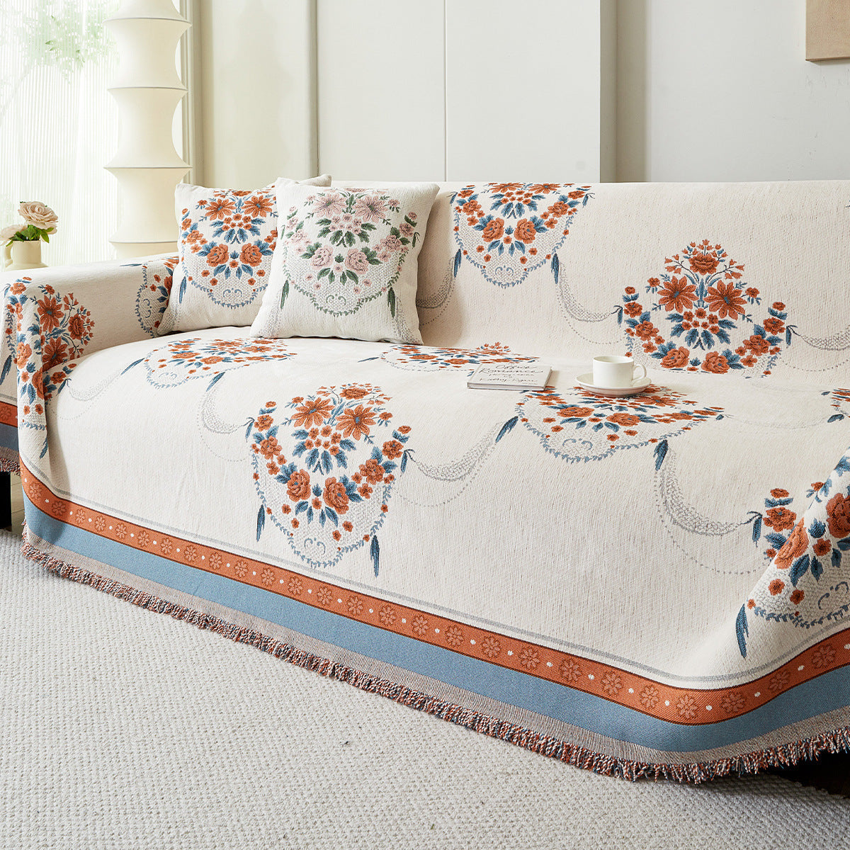 Velvet Era – Retro Chenille Sofa Cover