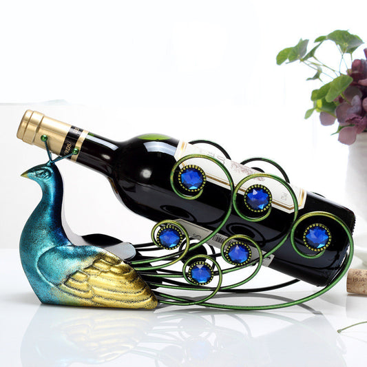 Peacock wine rack