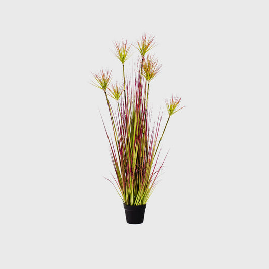 120cm Purple-Red Artificial Indoor Potted Papyrus Plant