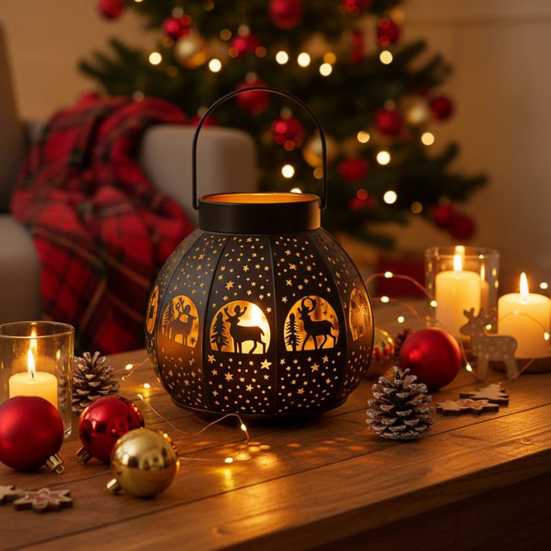 Luminous Etch: Brass Candle Lamps