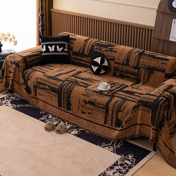 Chenille Four Seasons Universal Geometric Sofa Cove