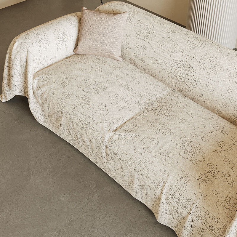 Ethnic Light Luxury Dustproof Sofa Slipcover – Persian Floral Collection