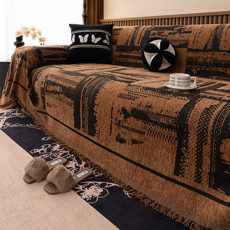 Chenille Four Seasons Universal Geometric Sofa Cove
