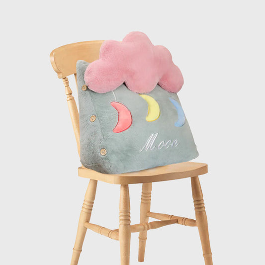 Cute Moon Cloud Wedge Cushion – Whimsical Home Decor Accessory for Kids