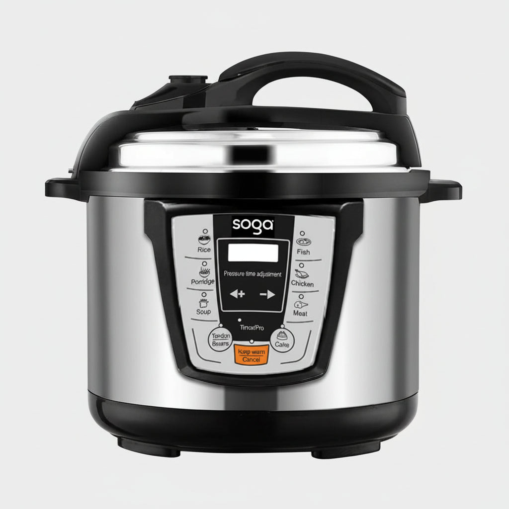 SOGA Electric Stainless Steel Pressure Cooker 10L main image