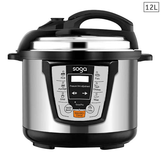 SOGA Electric Stainless Steel Pressure Cooker 12L main image