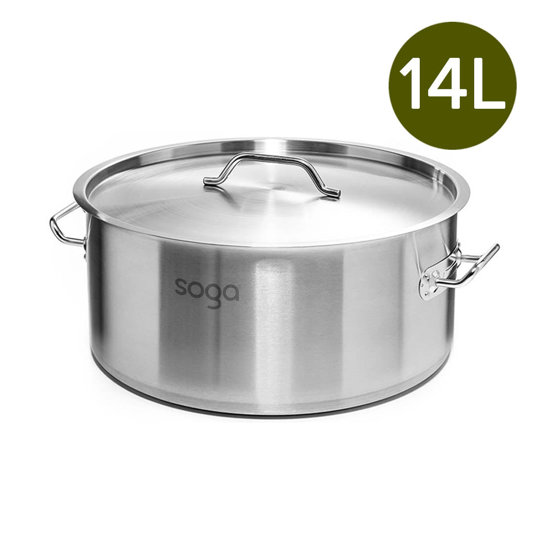 14L Top Grade 18/10 Stainless Steel Stockpot