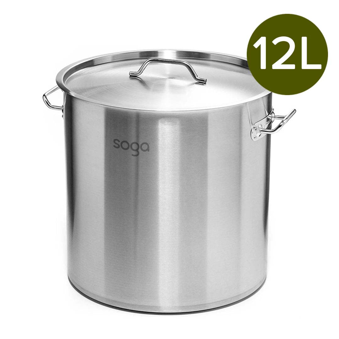 12L Top Grade 18/10 Stainless Steel Stockpot