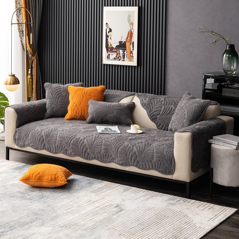 All-Season Anti-Skid Modern Fabric Sofa Cover - Snug & Homely