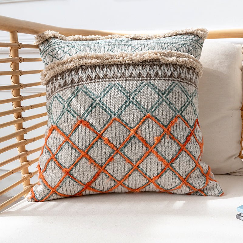 Bohemian Hand-printed Throw Pillow - Snug & Homely