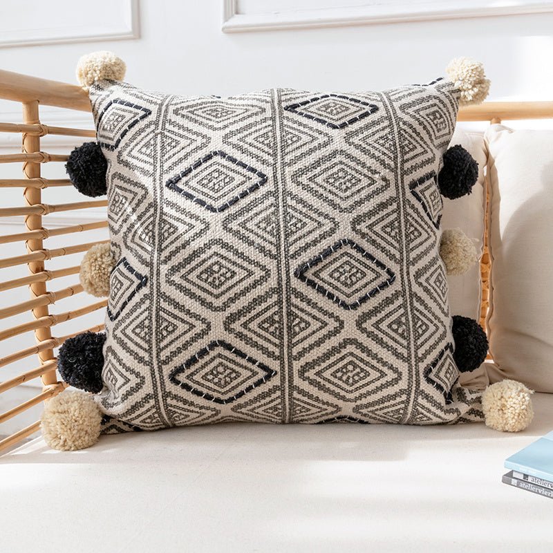 Bohemian Hand-printed Throw Pillow - Snug & Homely