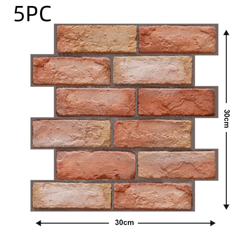 Brick Style Wallpaper Living Self-Adhesive - Snug & Homely