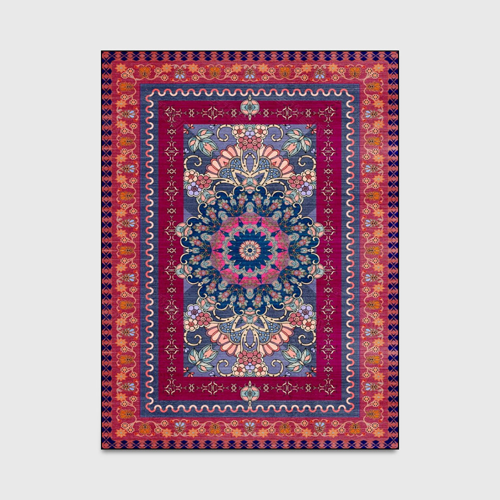 Retro Purplish Red Persian Style Carpet