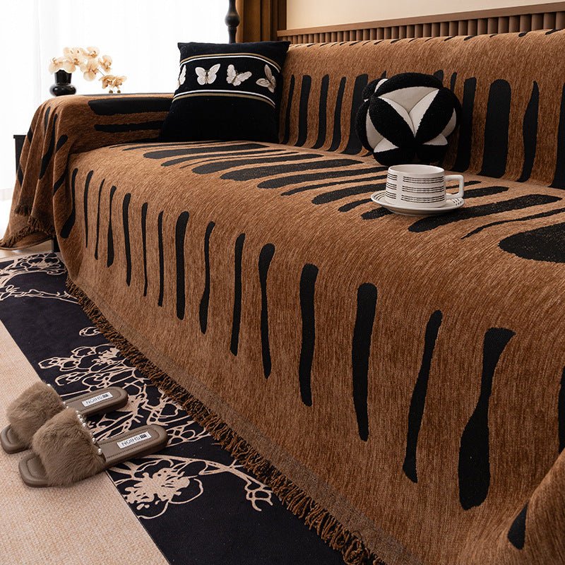 Chenille Four Seasons Universal Geometric Sofa Cover - Snug & Homely