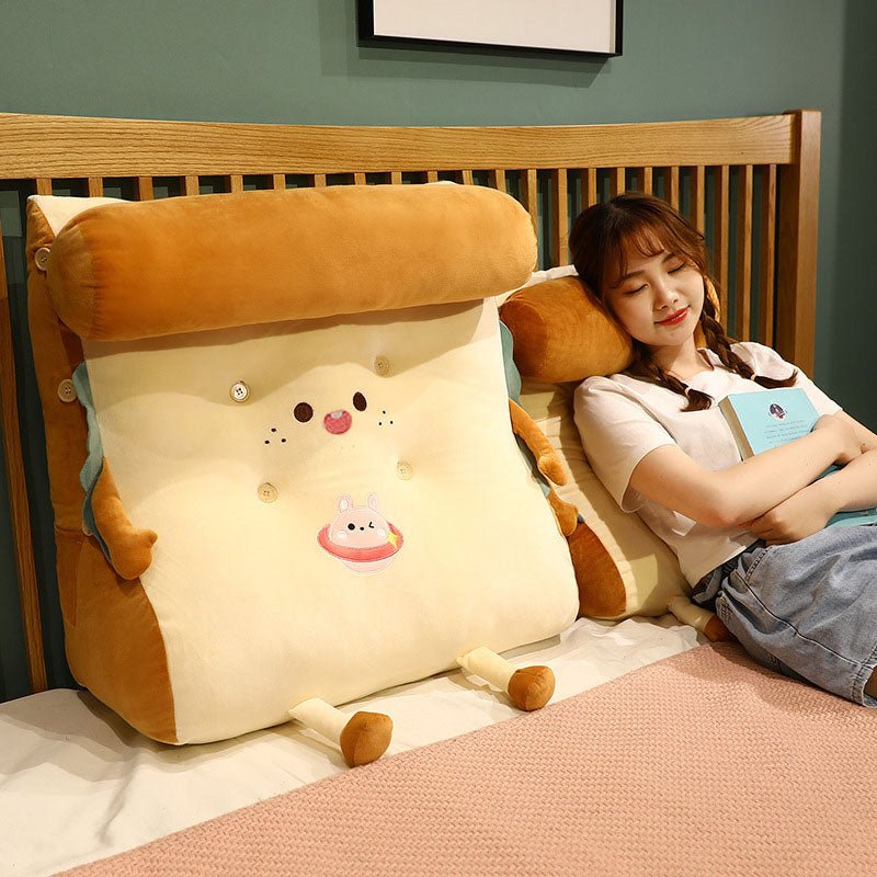 Cute Face Toast Bread Wedge Cushion - Snug & Homely