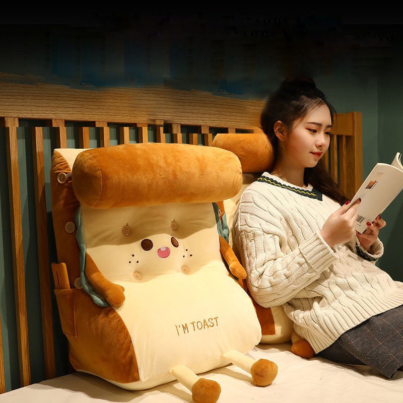 Cute Face Toast Bread Wedge Cushion - Snug & Homely
