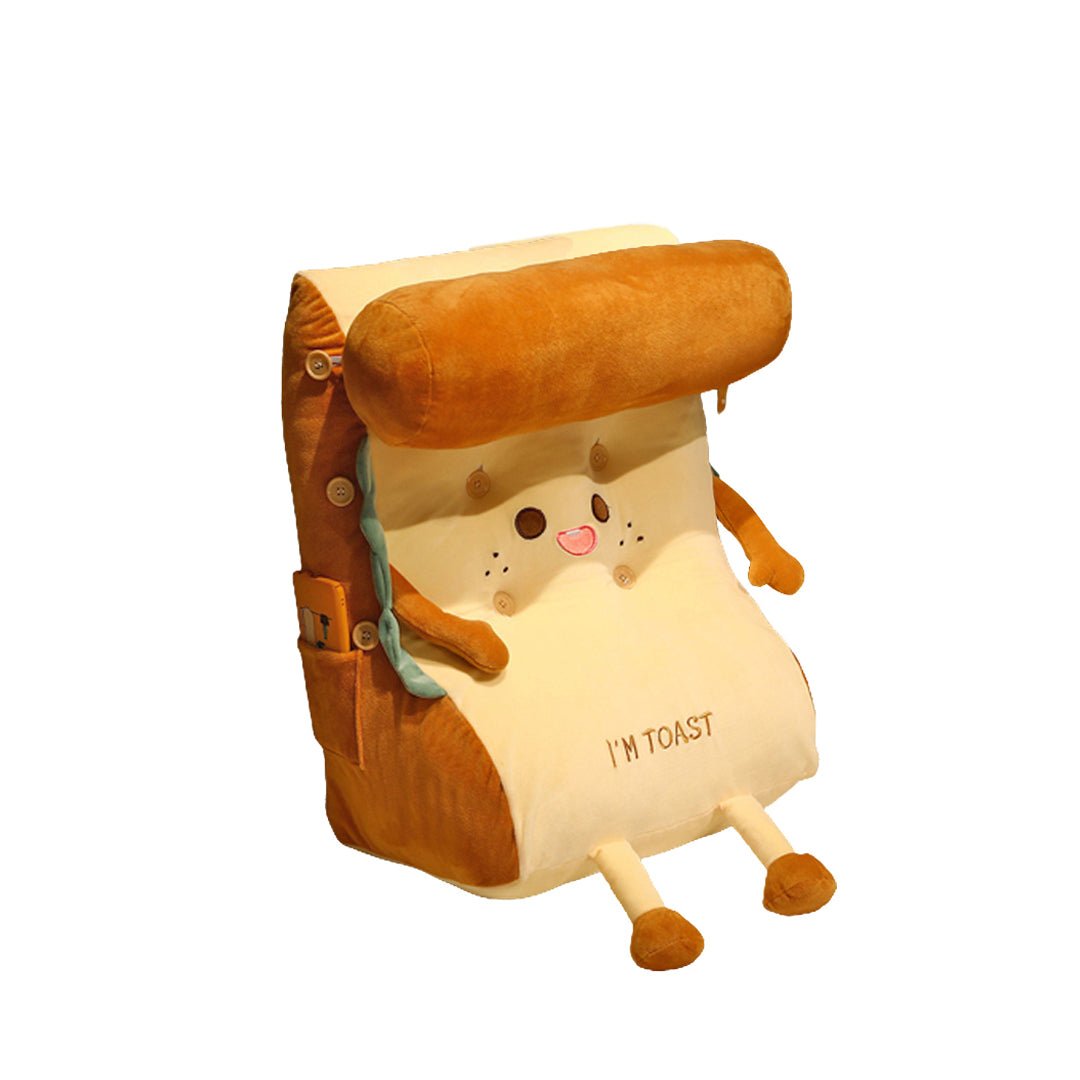 Cute Face Toast Bread Wedge Cushion Small - Snug & Homely