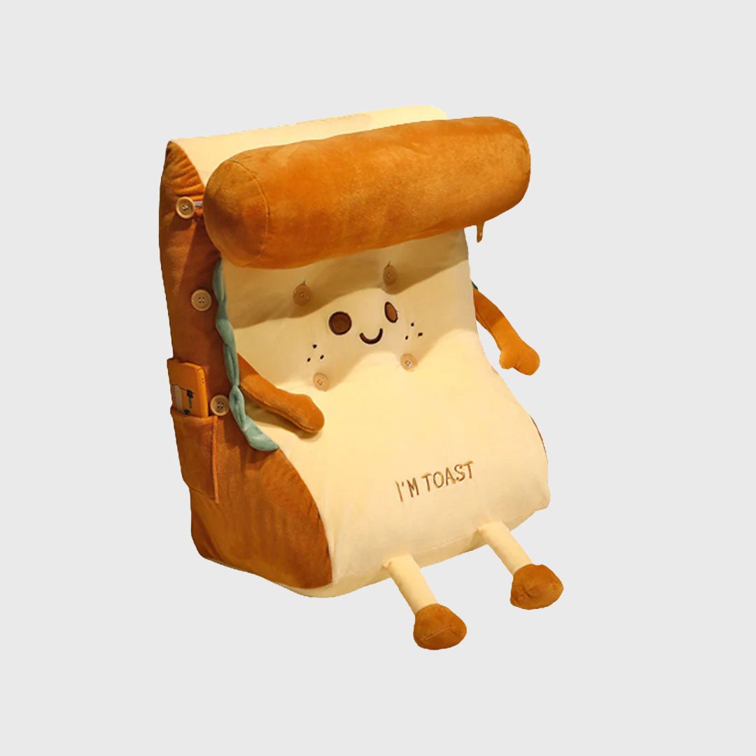 Cute Face Toast Bread Wedge Cushion Small - Snug & Homely