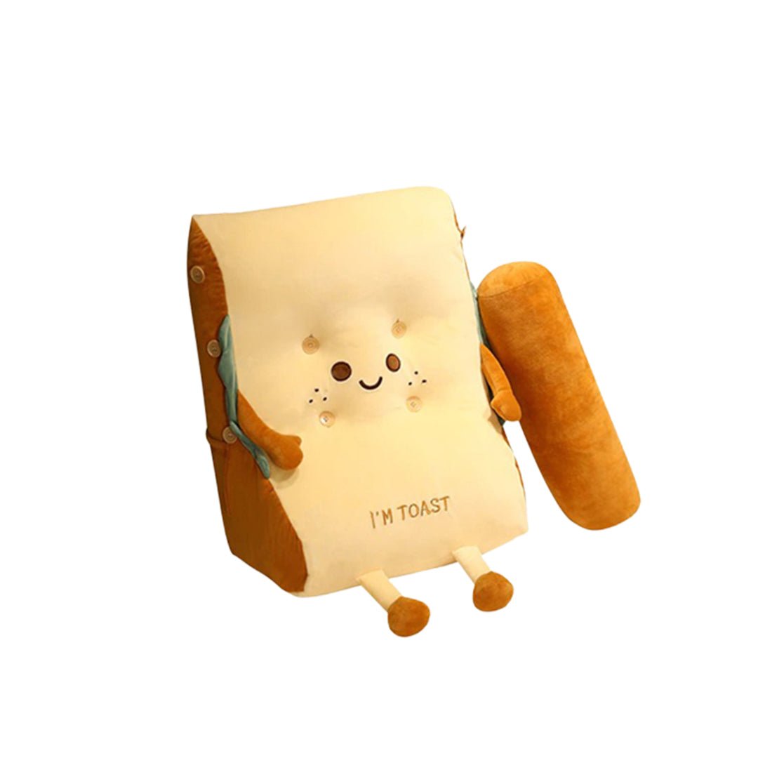 Cute Face Toast Bread Wedge Cushion Small - Snug & Homely