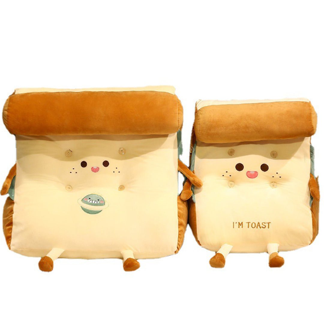 Cute Face Toast Bread Wedge Cushion Small - Snug & Homely