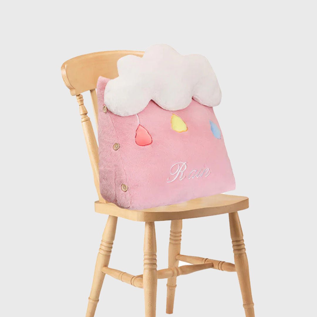 Cute Rain Cloud Wedge Cushion Pink - Snug & Homely