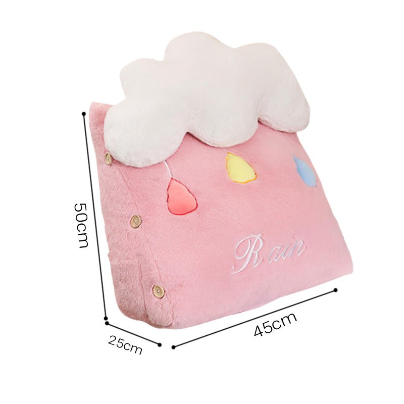 Cute Rain Cloud Wedge Cushion Pink - Snug & Homely