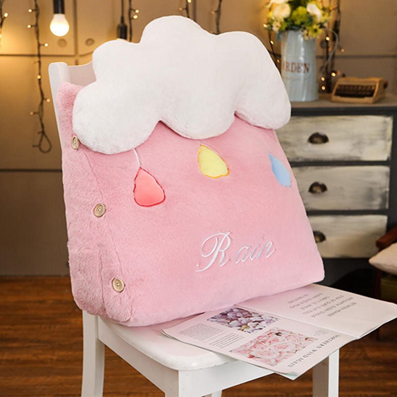Cute Rain Cloud Wedge Cushion Pink - Snug & Homely