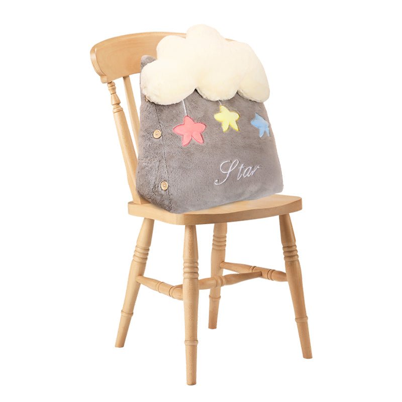 Cute Star Cloud Wedge Cushion Grey - Snug & Homely