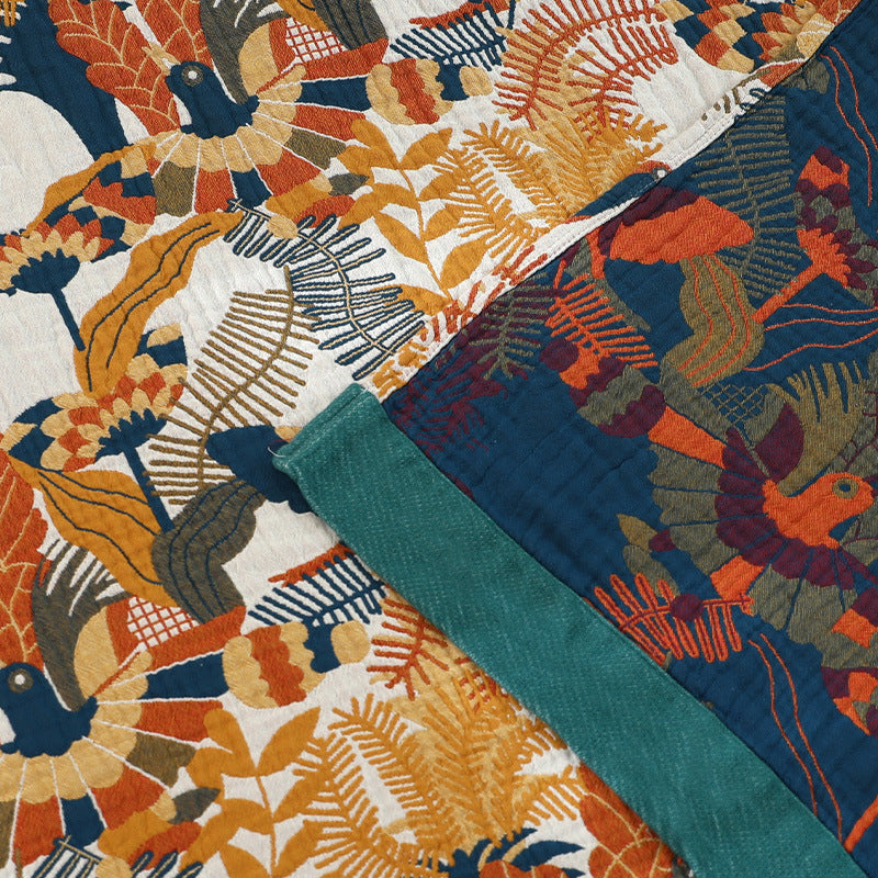 Florence Bloom – European-Style Cotton Gauze Sofa Towel