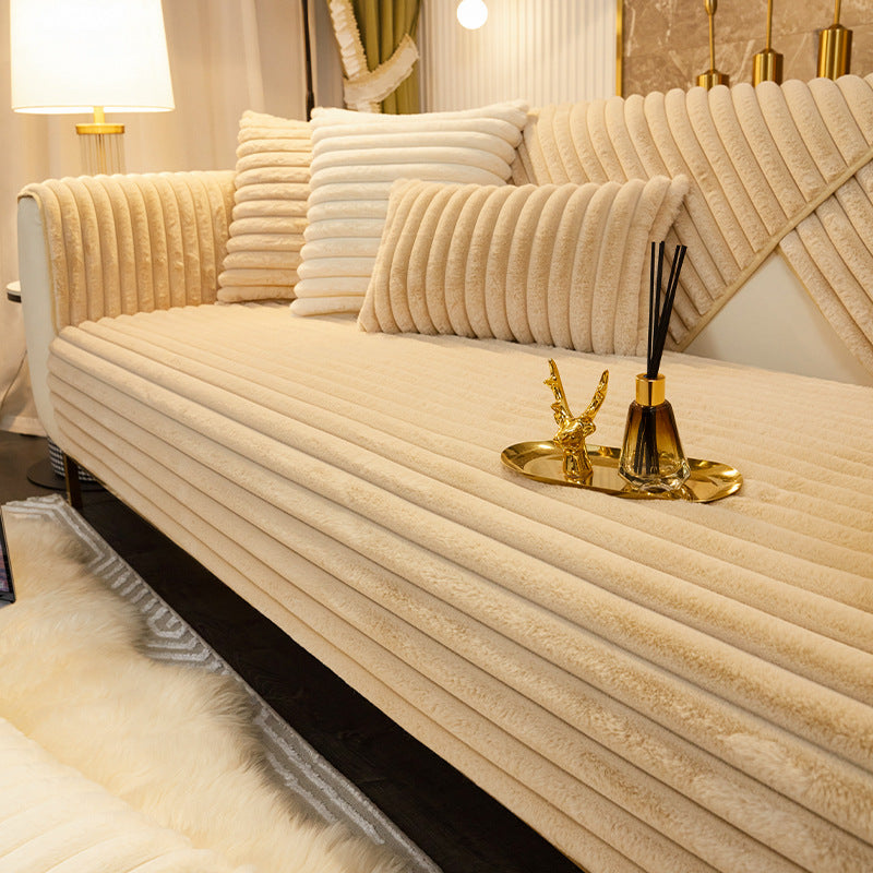 High-grade Plush Winter Sofa Cover