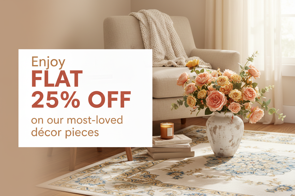 Enjoy FLAT 25% OFF on our most-loved décor pieces.