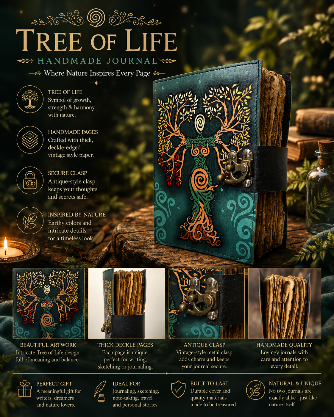 Exotic Leather Journal – Handcrafted with Artisanal Elegance