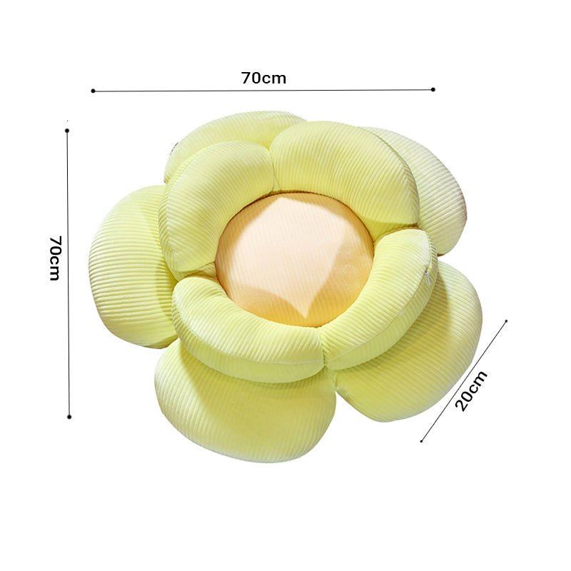Green Double Flower Shape Cushion - Snug & Homely