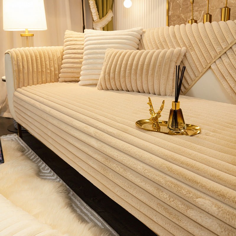 High-grade Plush Winter Sofa Cover - Snug & Homely