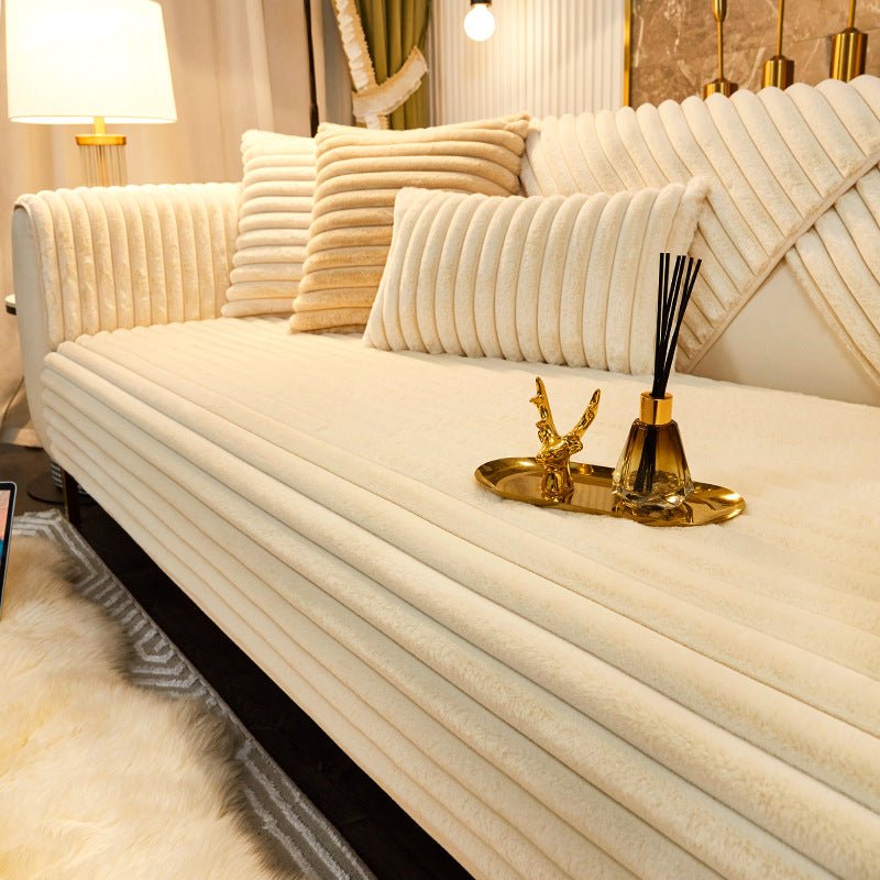 High-grade Plush Winter Sofa Cover - Snug & Homely