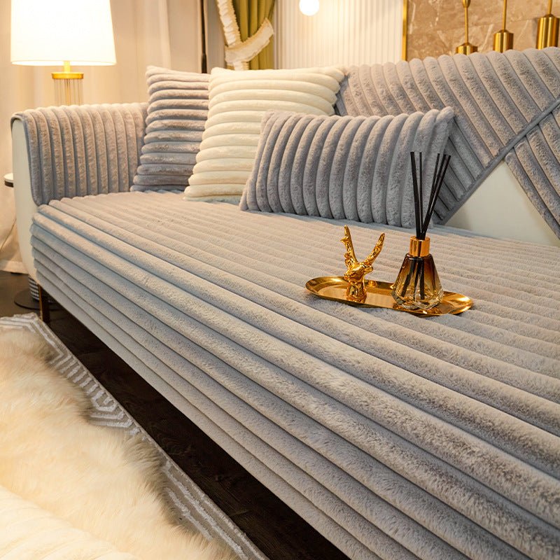 High-grade Plush Winter Sofa Cover - Snug & Homely