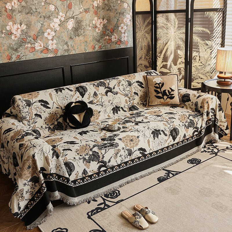 Home Fashion Chenille Sofa Cover - Snug & Homely